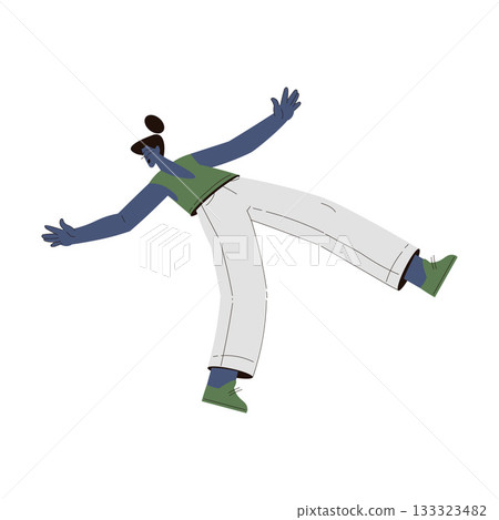 Scared Woman Character Float and Fly in the Air Suffer from Hurricane Vector Illustration Scared Woman Character Float and Fly in the Air Suffer from Hurricane Vector Illustration 133323482