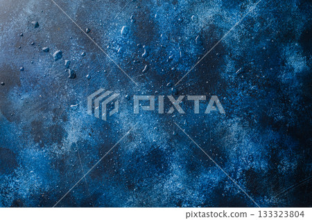 Navy steel texture with rough patterns and vintage tone ideal for dark culinary compositions and rustic tabletop scenes. 133323804