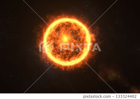 Digitally generated image of sun Digitally generated image of sun 133324402