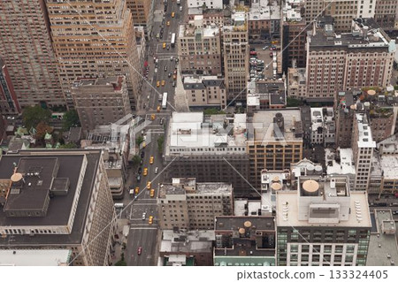 High angle view of New York city 133324405