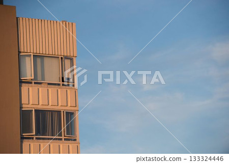 Building against blue sky 133324446