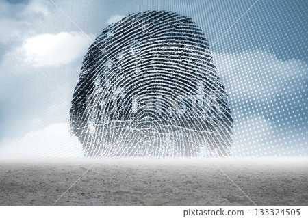 Thumb graphic over desert Thumb graphic over desert 133324505