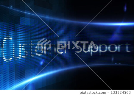 Customer support on digital screen Customer support on digital screen 133324563