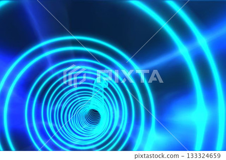 Blue spiral with bright light 133324659