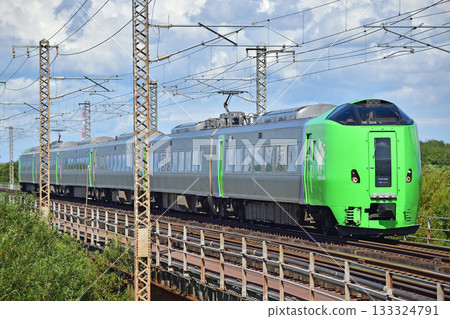 函館本線、豐幌江別線、JR北海道線、789系、0系、HE-204（札幌）、丁香色 133324791