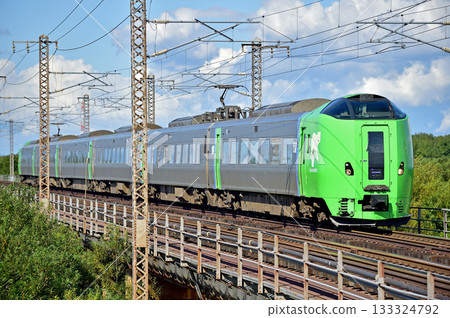 Hakodate Main Line, Toyohoro-Ebetsu, JR Hokkaido, 789 series 0 series, HE-206 (Sapporo), Lilac 133324792
