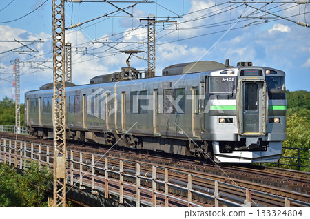Hakodate Main Line, Toyohoro-Ebetsu, JR Hokkaido, 735 series, A-102 train (Sapporo) 133324804