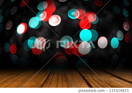 Shimmering light design over boards 133324815