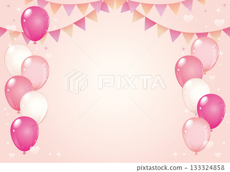 粉紅色氣球背景 133324858