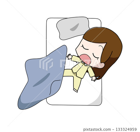 圖解：一名女子睡姿不良 133324959