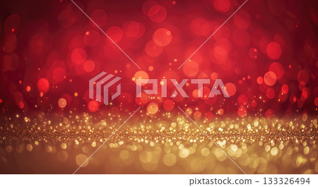 Red and gold bokeh background, abstract christmas lights, festive holiday texture, shiny glitter stars, party backdrop, blurred particles, bright magical Red and gold bokeh background, abstract christmas lights, festive holiday texture, shiny glitter stars, party backdrop, blurred particles, bright magical 133326494
