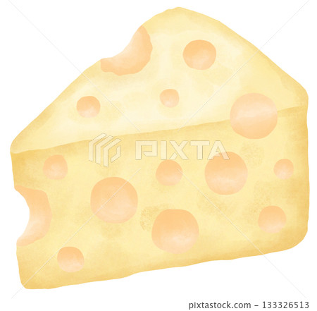 Cheese Lover watercolor dairy food element set 133326513