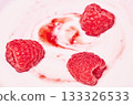 Raspberries and cream 133326533