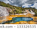 Orakei Korako geotermal valley in New Zealand 133326535