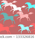 Running horses seamless pattern 133326816