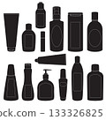 Set 1 of cosmetic bottles silhouettes 133326825
