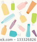 Seamless pattern with cosmetics bottles 133326826