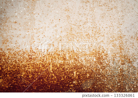Weathered metal with corrosion and peeling paint on a bright surface. Clean copy space grunge for maintenance and anti corrosion themes. Weathered metal with corrosion and peeling paint on a bright surface. Clean copy space grunge for maintenance and anti corrosion themes. 133326861