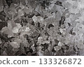 Close view of galvanized steel showing zinc spangle crystals. Technical metal texture for anti corrosion and manufacturing topics. 133326872
