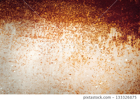 Rusty metal surface with peeling paint forming a warm gradient on white. Industrial grunge background with copy space for banners and restoration topics. Rusty metal surface with peeling paint forming a warm gradient on white. Industrial grunge background with copy space for banners and restoration topics. 133326875