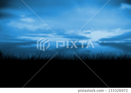 Grassy field against blue sky 133326972