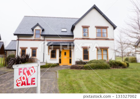 Signboard outside house on footpath Signboard outside house on footpath 133327002