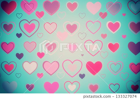 Digitally generated Valentines heart pattern 133327074