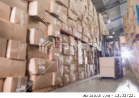 Cardboard boxes in warehouse Cardboard boxes in warehouse 133327223