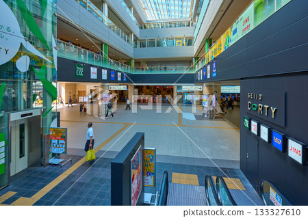 View of the central ticket gate from inside Seijo Gakuenmae Station on the Odakyu Line in Setagaya Ward, Tokyo 133327610