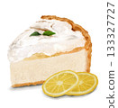Lemon cheese tart illustration 133327727