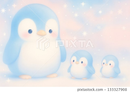 Penguin parent and child　 133327908