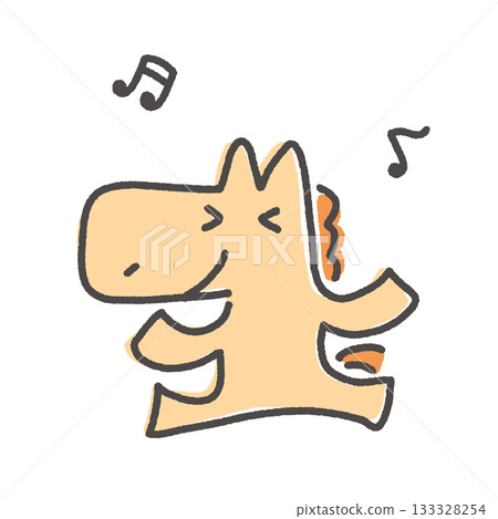 微笑的馬和音符唱歌跳舞，其樂無窮。 133328254