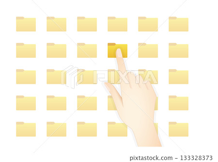 一張手指向幾個資料夾之一的圖片 133328373