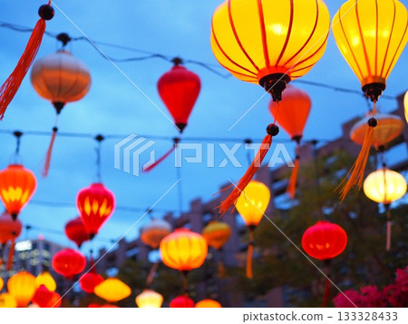 Colorful summer festival lanterns Colorful summer festival lanterns 133328433