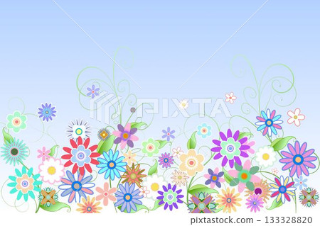 Digitally generated girly floral design Digitally generated girly floral design 133328820