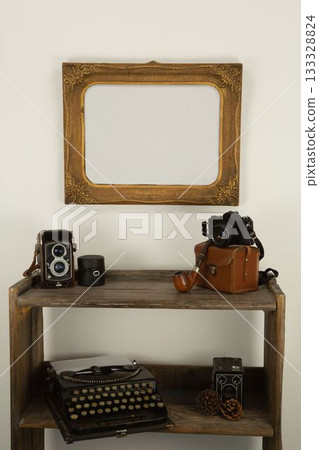 Photo frame on the wall, Close-up Photo frame on the wall, Close-up 133328824