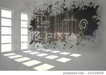 Splash showing technology interface Splash showing technology interface 133328830