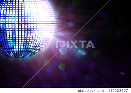Digitally generated shiny disco ball 133328867