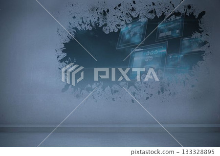 Splash showing technology interface Splash showing technology interface 133328895