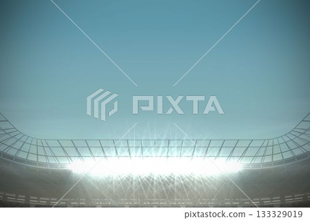Large football stadium with spotlights Large football stadium with spotlights 133329019