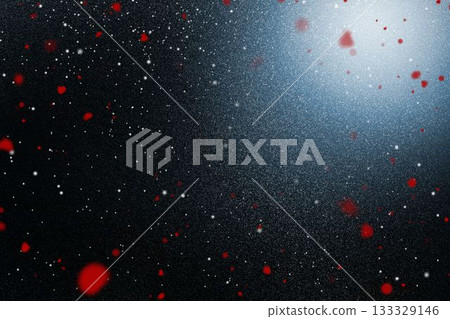 Abstract cosmic vector design is showing white star particles, red blotches and bluish-white glow 133329146