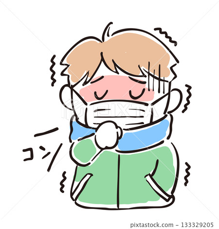 A boy who is unwell with a cold A boy who is unwell with a cold 133329205