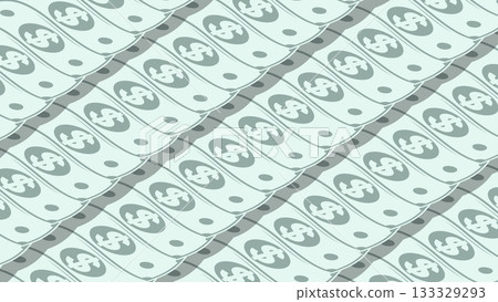 Horizontal green cash background made of waves of American dollars waves. Backdrop for advertising of banking services. Vector background top view at an angle Horizontal green cash background made of waves of American dollars waves. Backdrop for advertising of banking services. Vector background top view at an angle 133329293