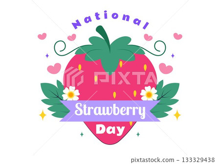 National Strawberry Day Vector Illustration on February 27 to Celebrate the Sweet Red Fruit in a Flat Cartoon Background Design National Strawberry Day Vector Illustration on February 27 to Celebrate the Sweet Red Fruit in a Flat Cartoon Background Design 133329438