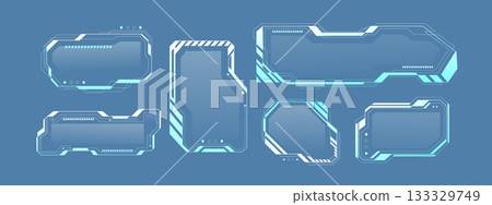 HUD frames set for game ui design 133329749