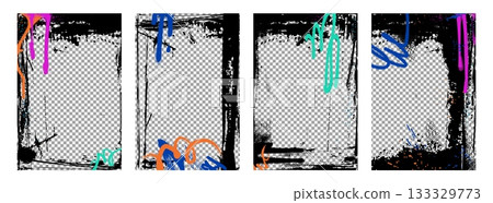 Urban style graffiti paint frame Urban style graffiti paint frame 133329773