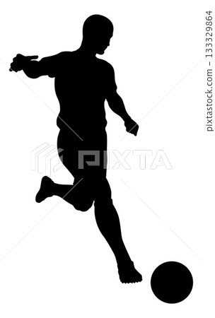 Football Soccer Player Silhouette Man 133329864