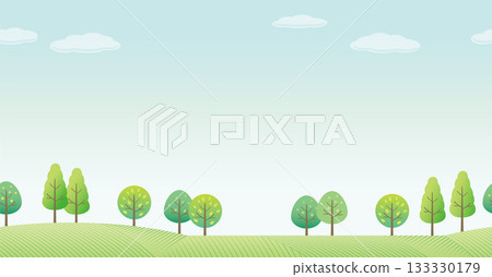 Seamless spring forest background illustration 133330179