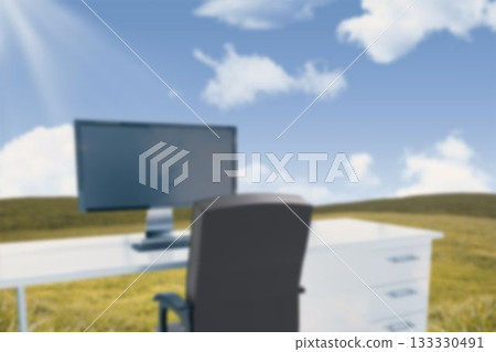 Office against cloudy sky 133330491