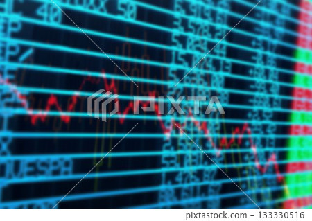 Trading board with financial figures Trading board with financial figures 133330516